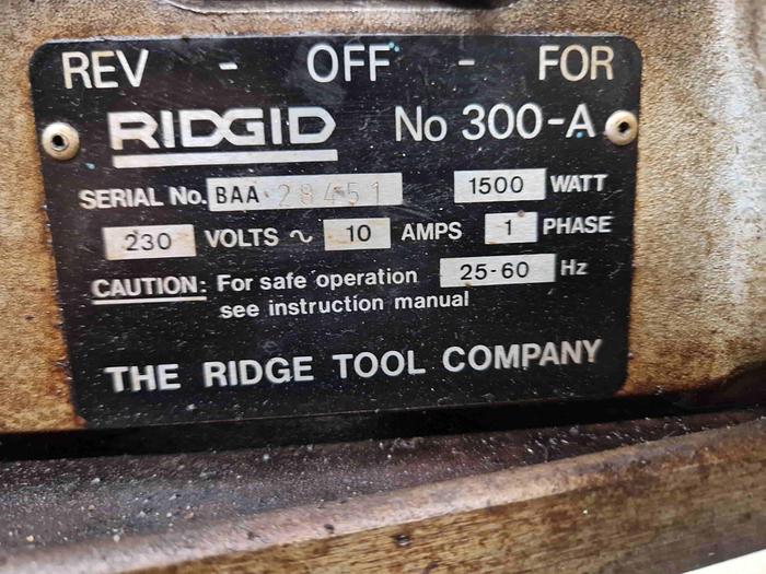 Usato FILETTATRICE RIDGID 300 A