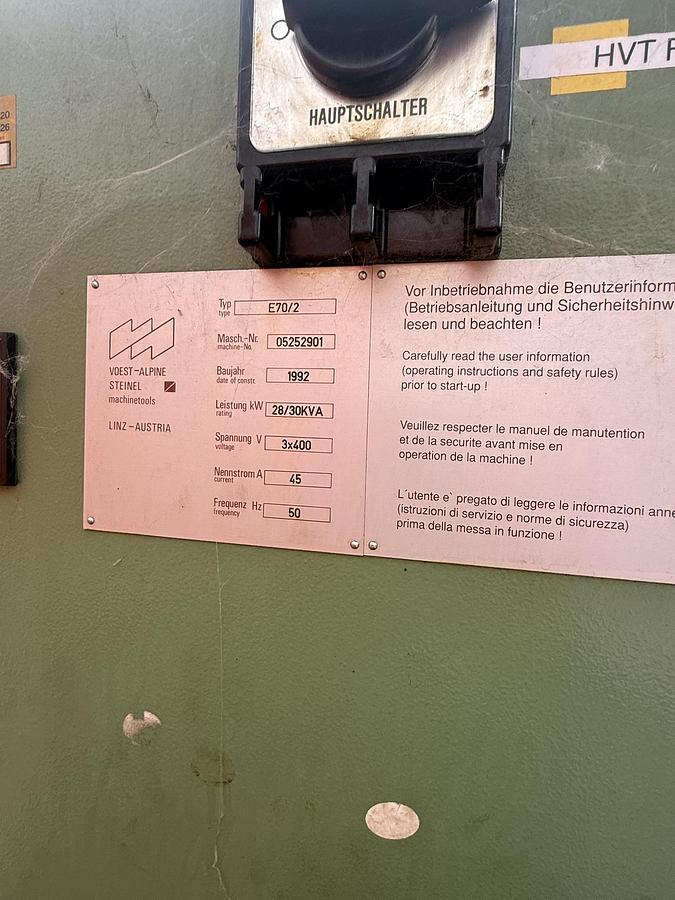 Usato TORNIO PARALLELO VOEST ALPINE E 70 CNC