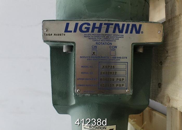 Used Lightnin X5P25 Top Mount Agitator, With A/C Motor #41238