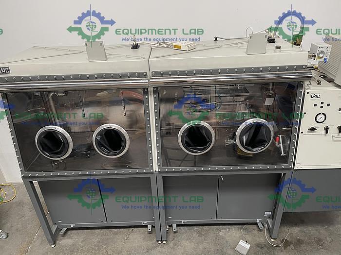 Used VAC Nexus 100039 Four Glove Chamber w/ VAC TE555 Monitor and Edwards RV12