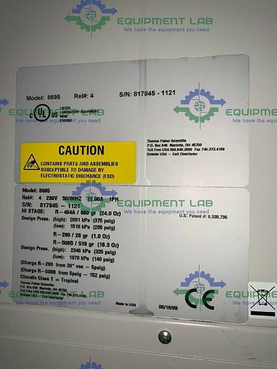 Used Thermo Scientific 8695 -86 ºC Ultra Low Laboratory Freezer 230V