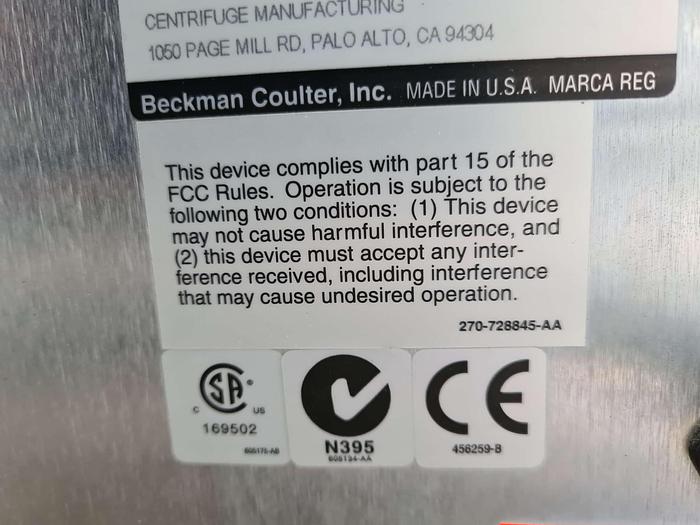 Used Beckman Coulter Spinchron DLX Centrifuge
