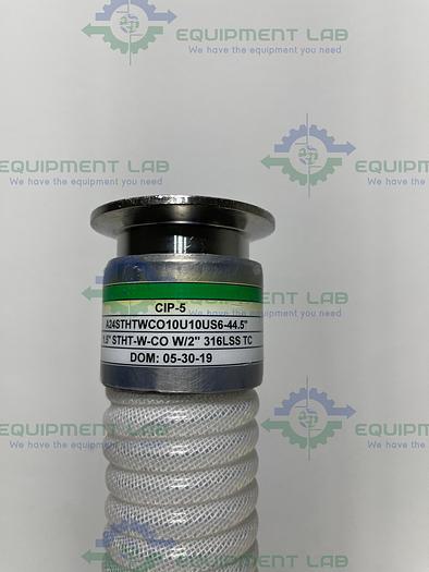 Used Sani Tech  45" Silicone Hose w/ 2" Sanitary Fitting