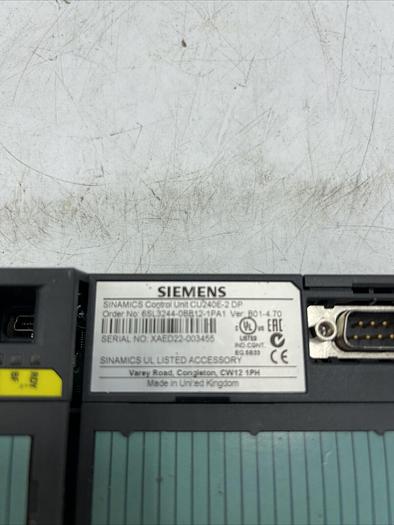Used SIEMENS SINAMICS CONTROL UNIT CU240E-2 DP 6SL3244-0BB12-1PA1