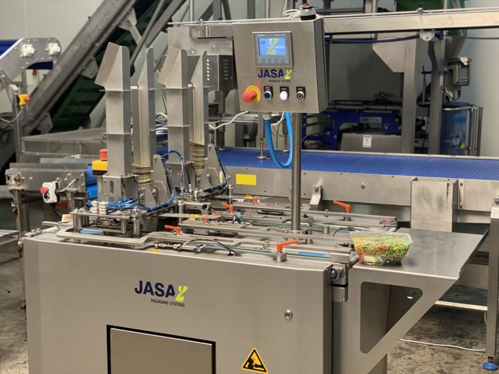 Used Fully automatic twin lane Jasa sleever, brand new