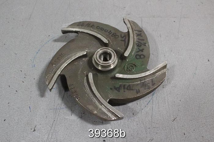Used Goulds 3196 1x1.5x8 Pump Impeller, 5-Vane, 7.75" Diameter, 56208 #39368