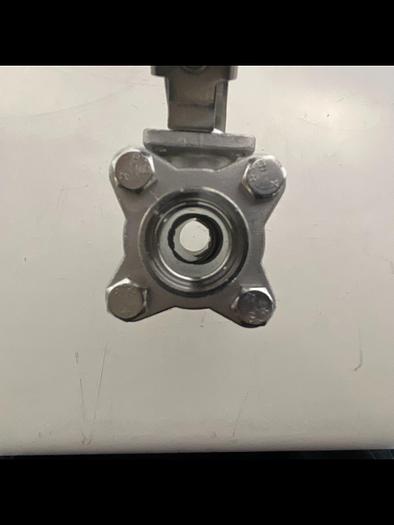 Used VNE  316 Stainless Steel Ball Valve 1000 PSI WOG w/ 3/4" Sanitary Fittings