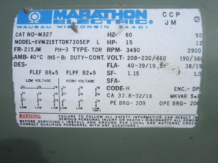 Unused Pump, Centrif., 15 HP, Bronze, Burks, Mdl 3550G9, #S739827