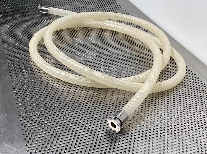 Used Flexible Silicone Hose 192" w/ 1 1/2" Stainless Steel Sanitary Fittings
