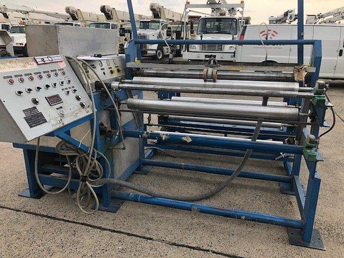 Used 54" R & K MDL. SRW 1 CANTILEVER DUPLEX COUNTER ROLL REWINDER