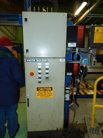 Used 150" VOITH SULZER ROLL WRAPPER 40 RPH 60" MAX DIAMETER