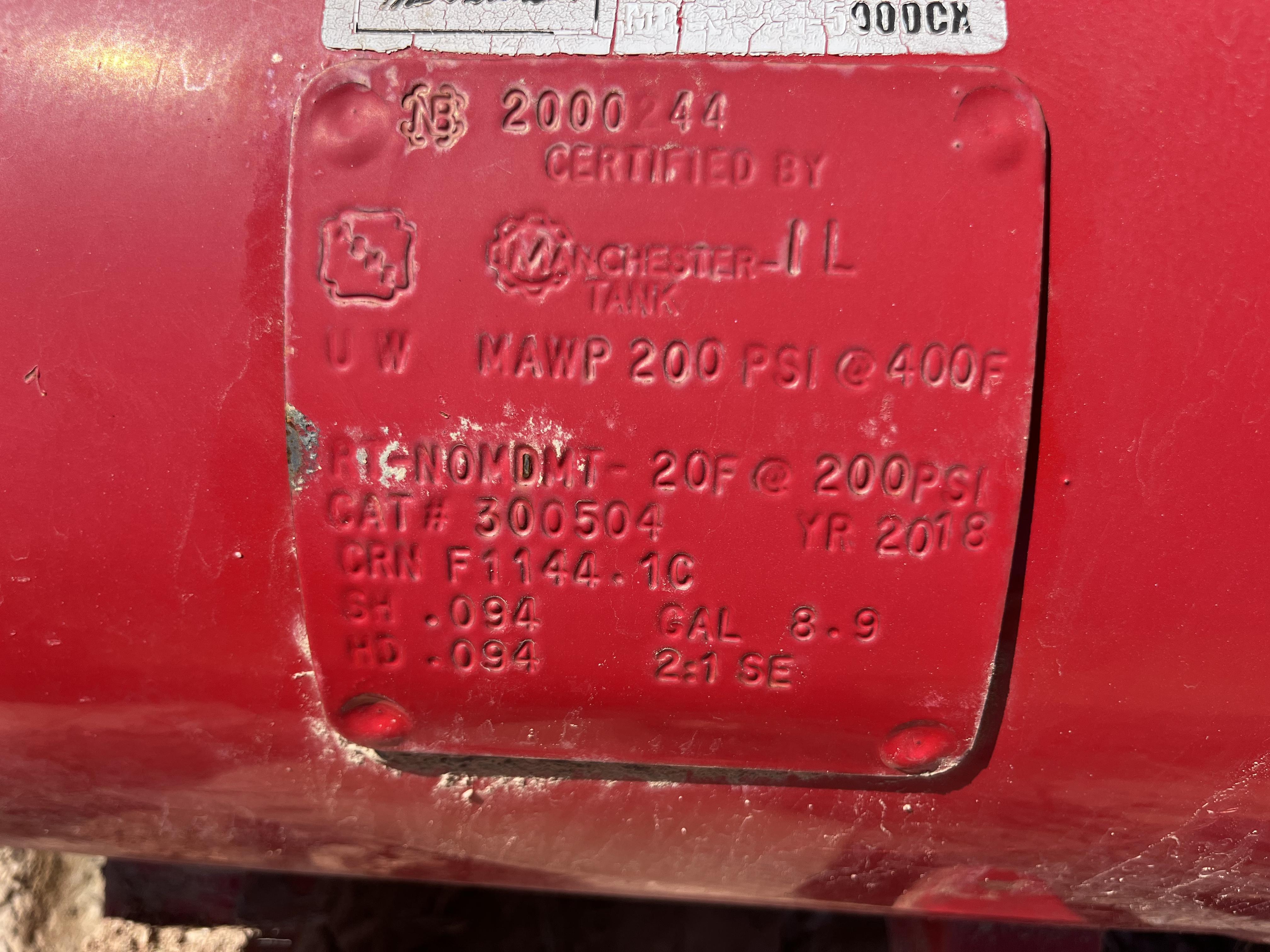 Used Blowcase, Horizontal, 8.9 gal, 200#