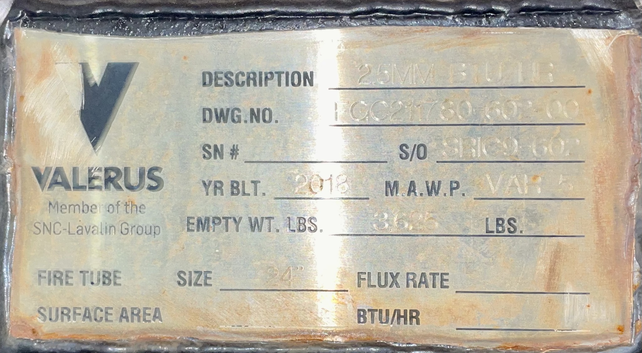 Used Line Heater, 2.5 mmbtu, 4", 5000#