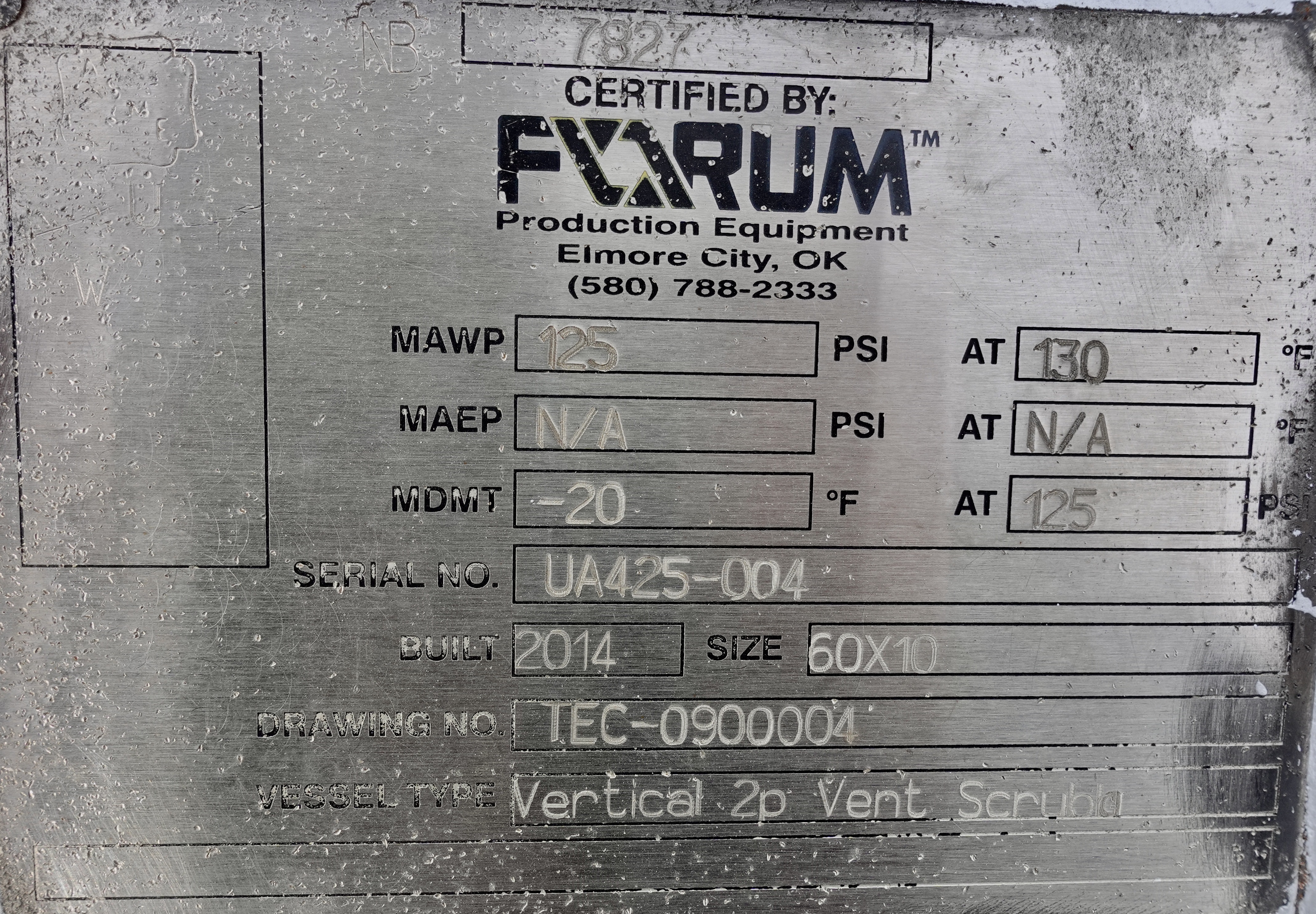 Used Separator, Vertical, 2P, 60"x10', 125#