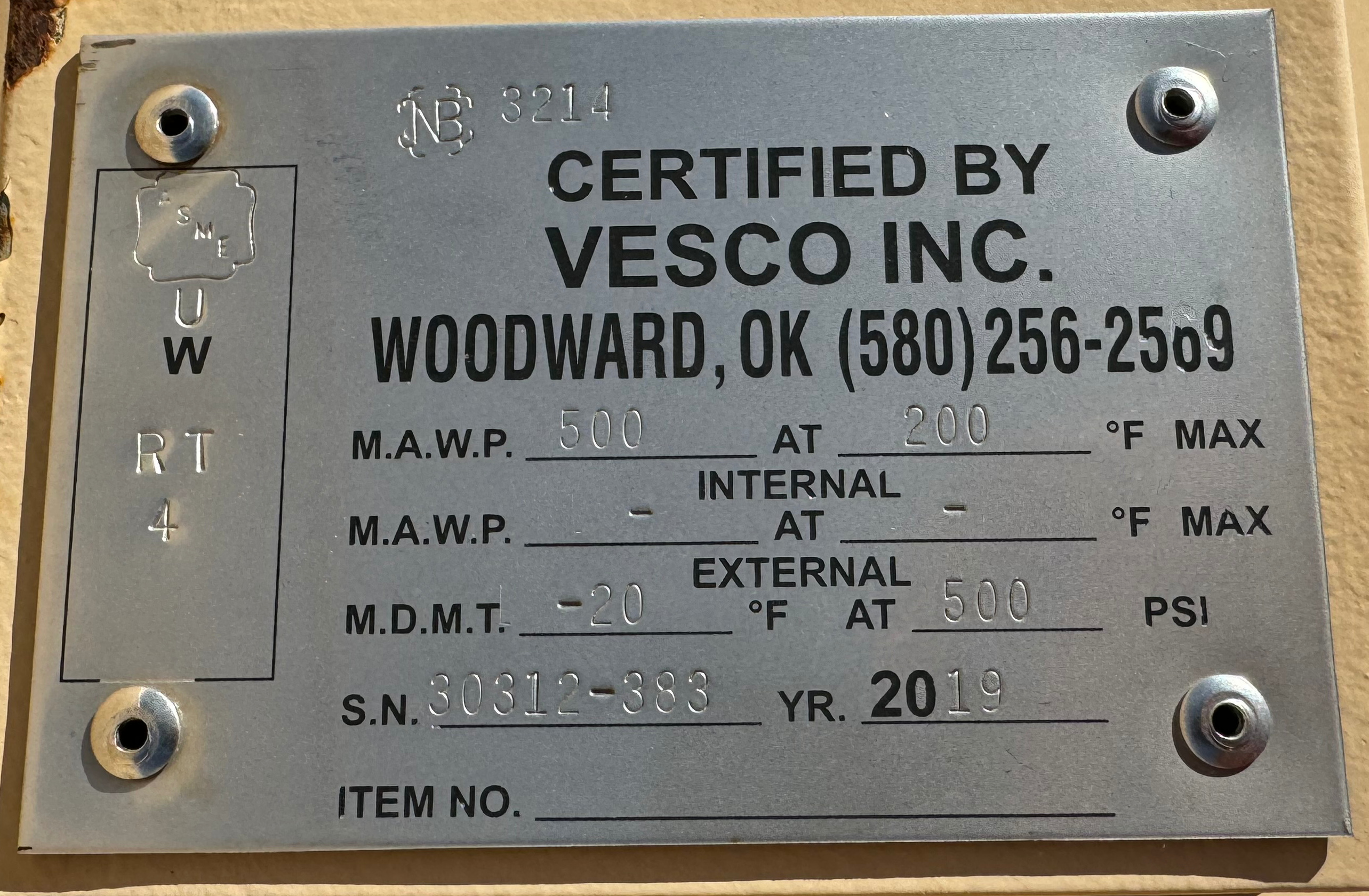 Separator, Vertical, 30"x10', 250#