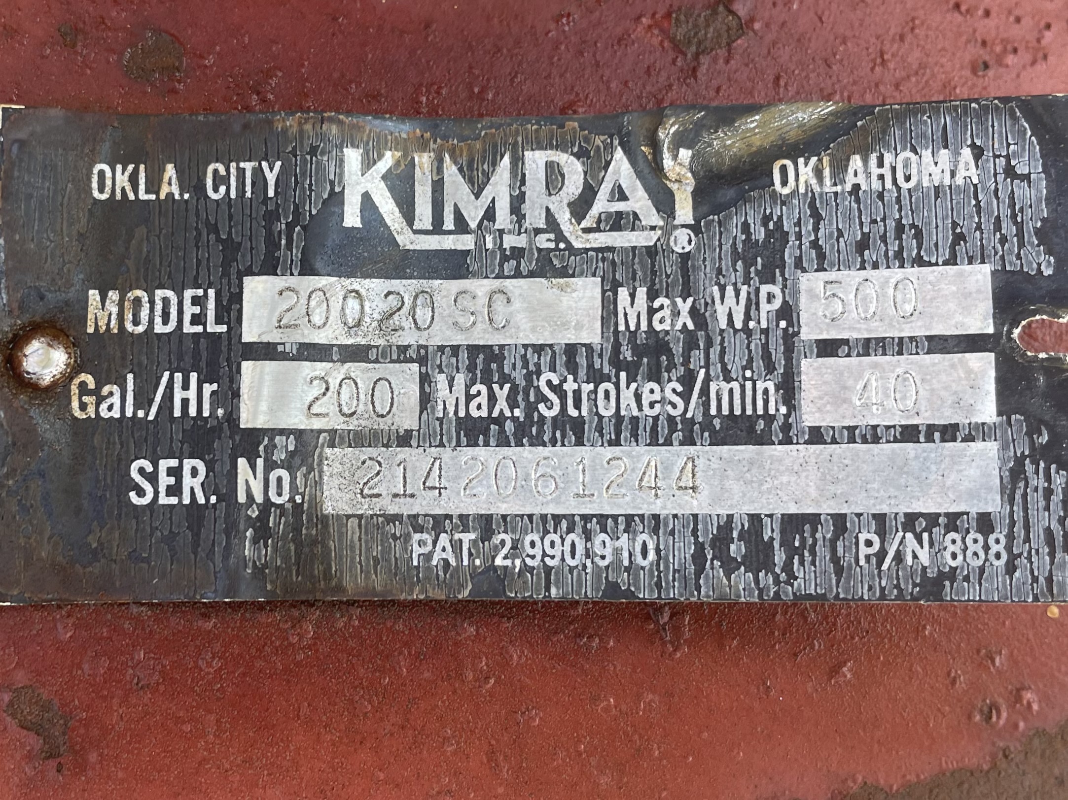 Used Dehy, Regen, 500 MBTU