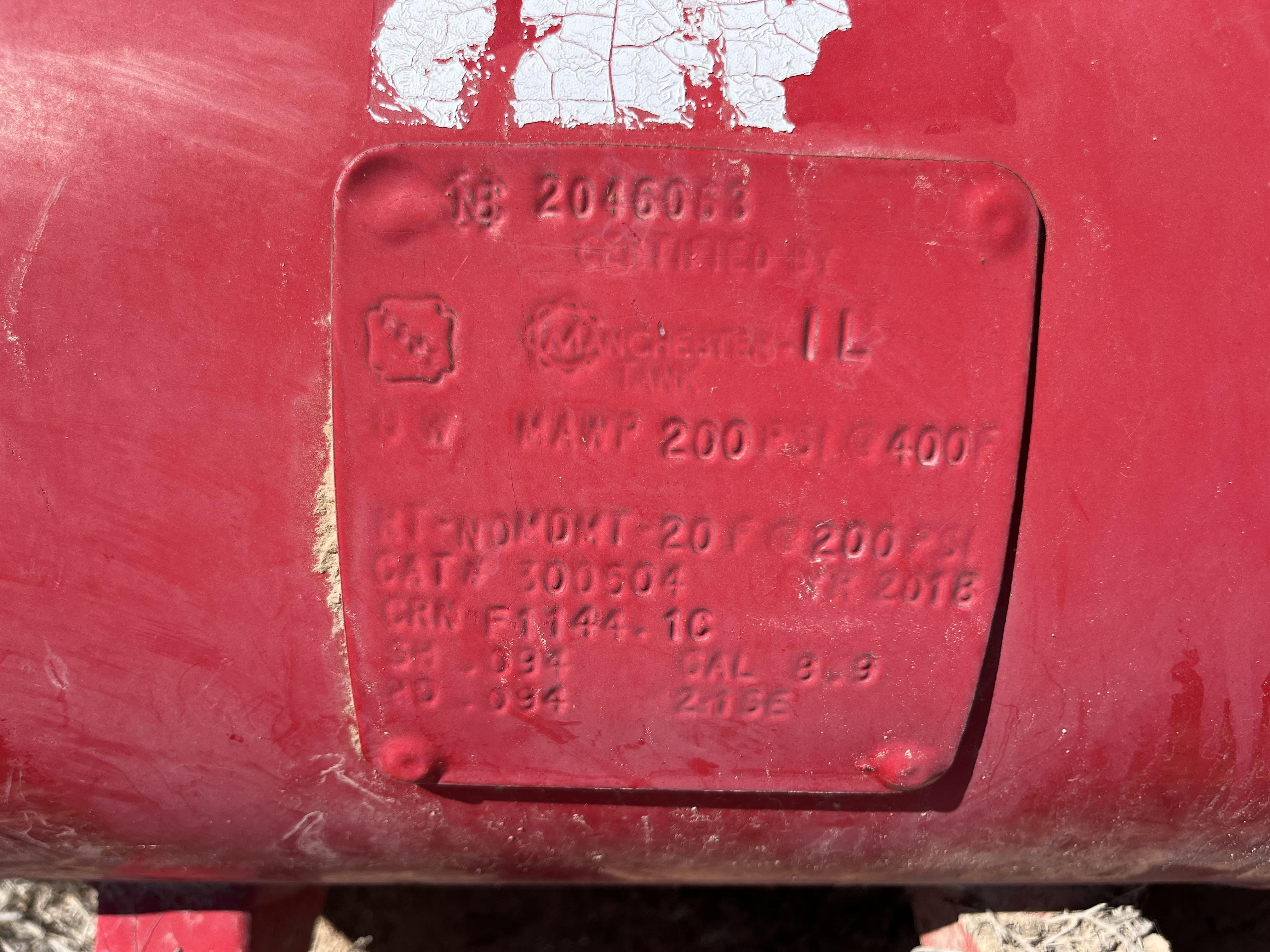 Used Blowcase, Horizontal, 8.9 gal, 200#