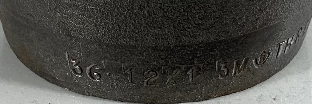 Threadolet, WxTHD, 36"-12"x1", FNPT, 3M , SA105