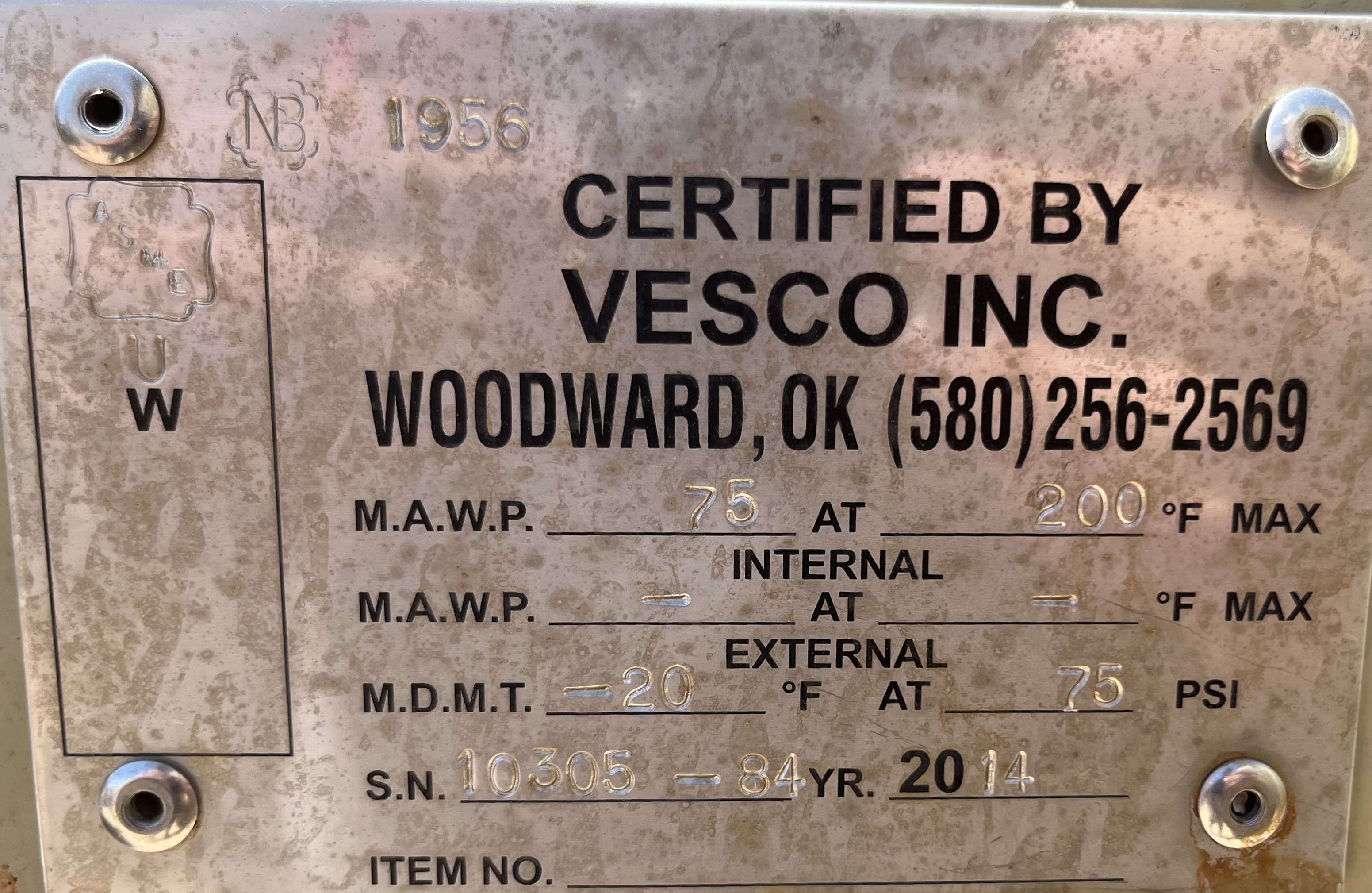 Used Separator, Horizontal, 2P, 72"x15', 75