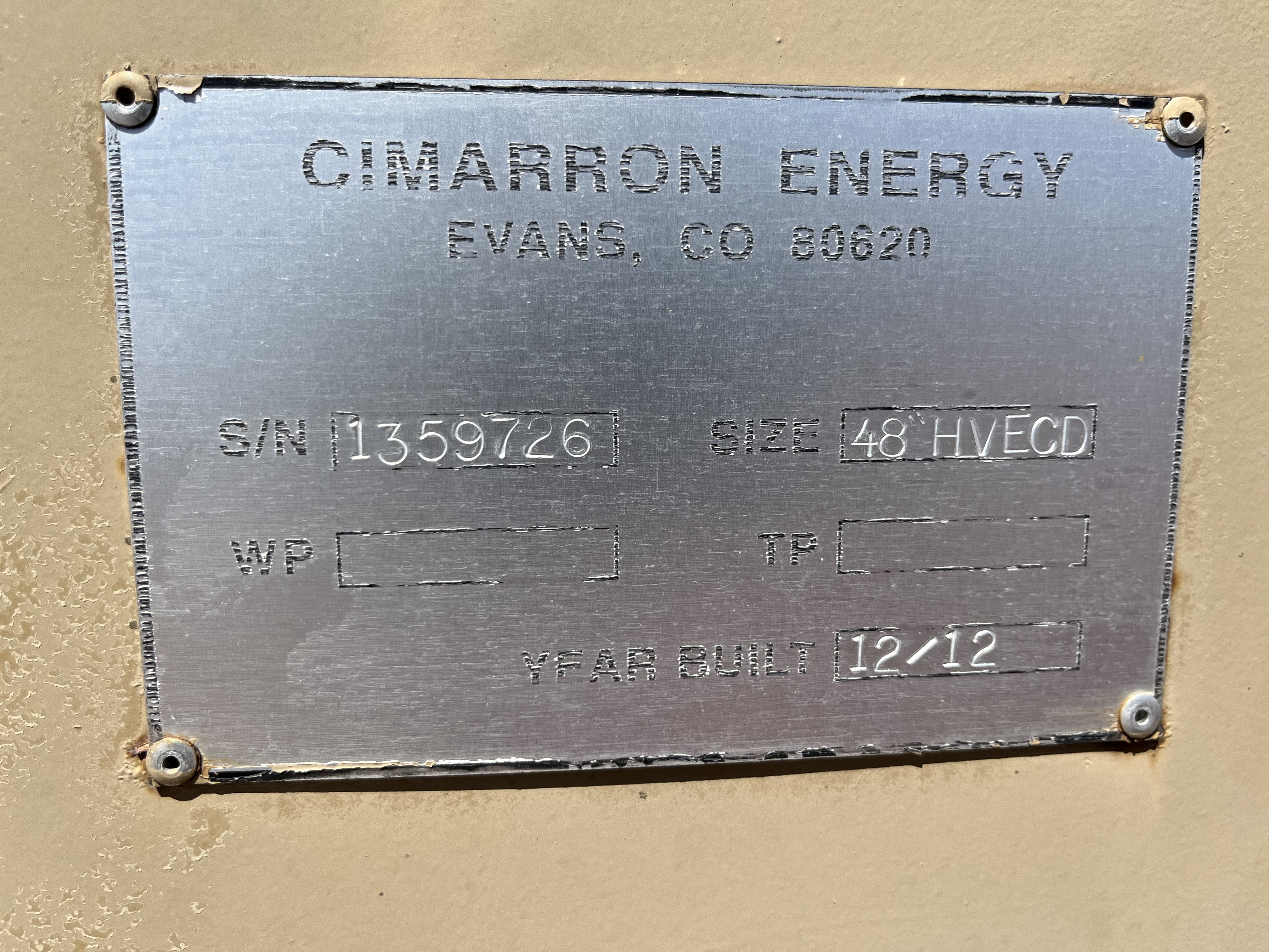 Used Combustor, 48", 11.7 MMBtu/hr