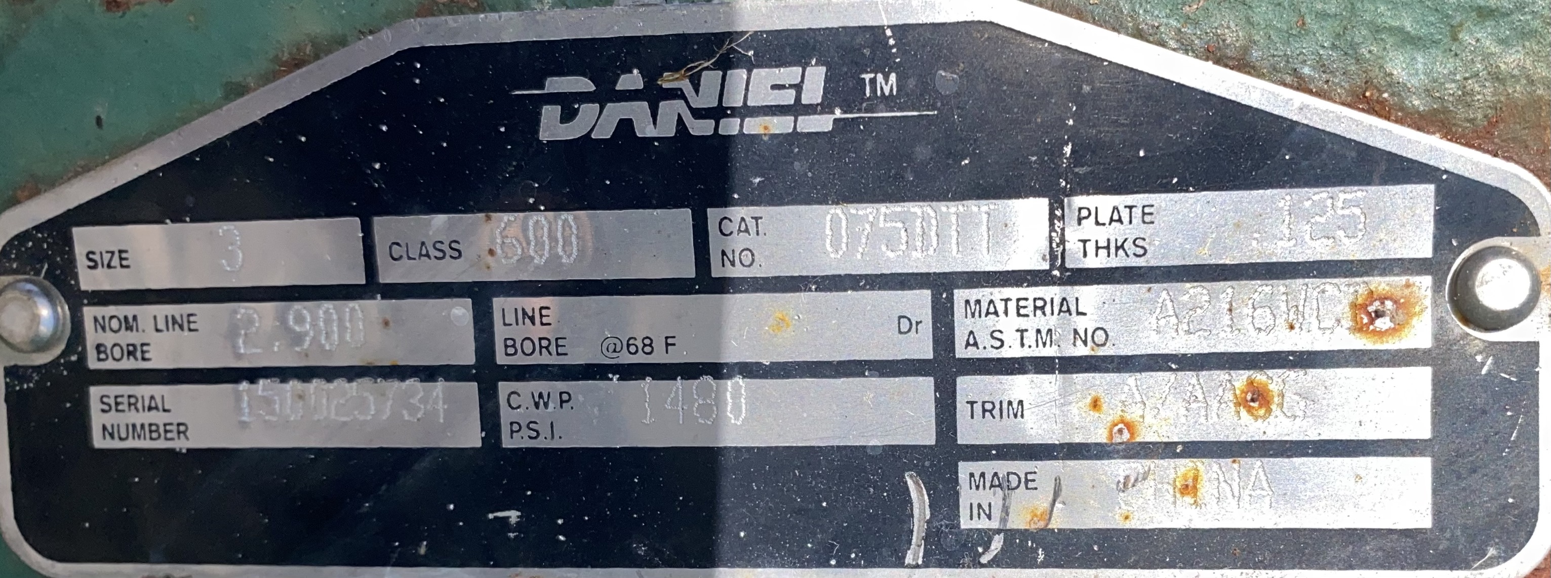 Meter Run, 3", 1480#