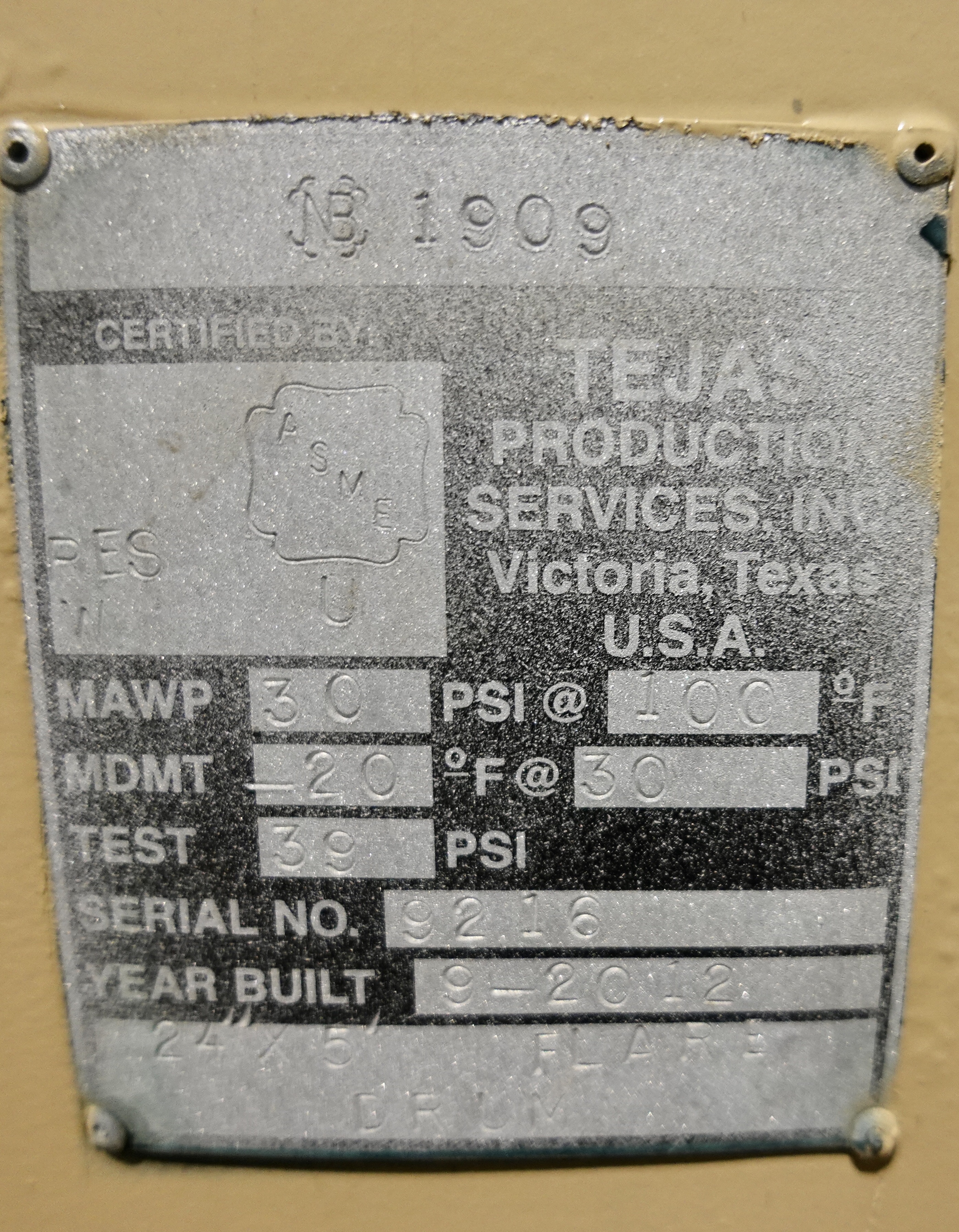 Used Flare Knockout, 24"x5', 30#