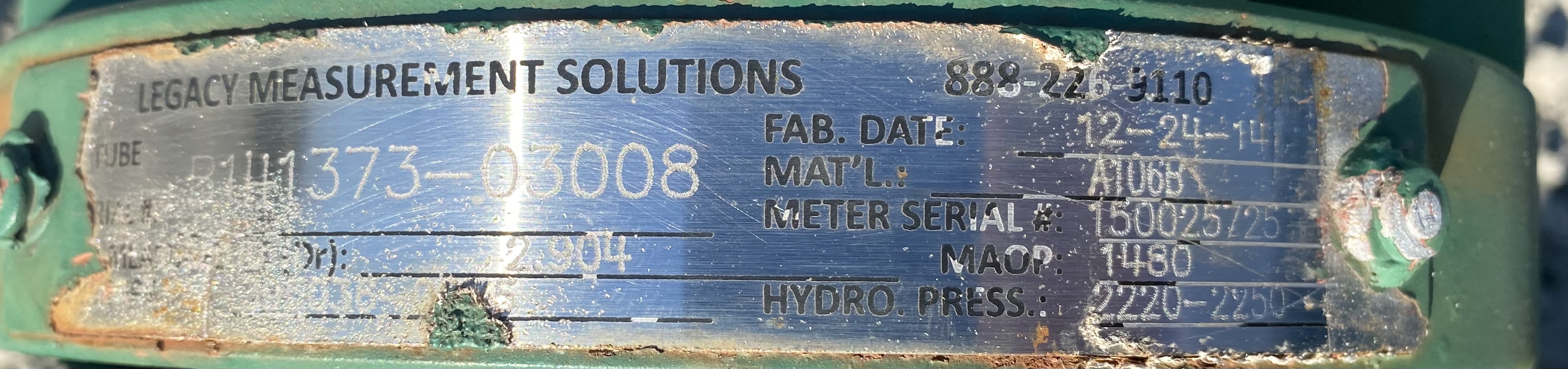 Meter Run, 3", 1480#