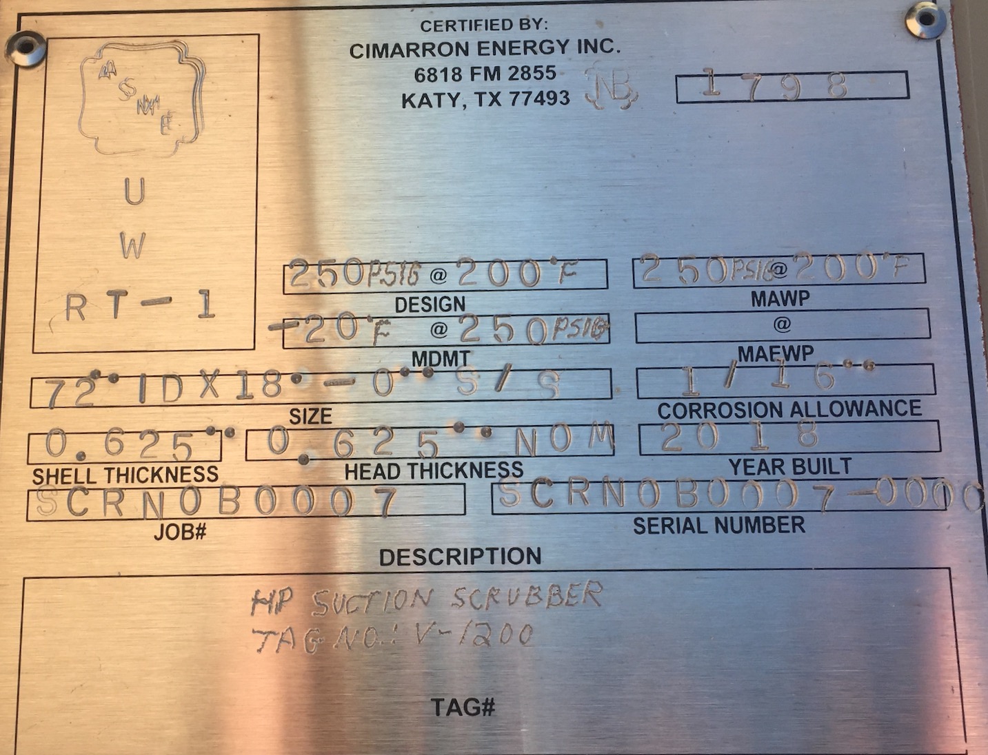 Separator, Vertical, 2P, 72"x18', 250#