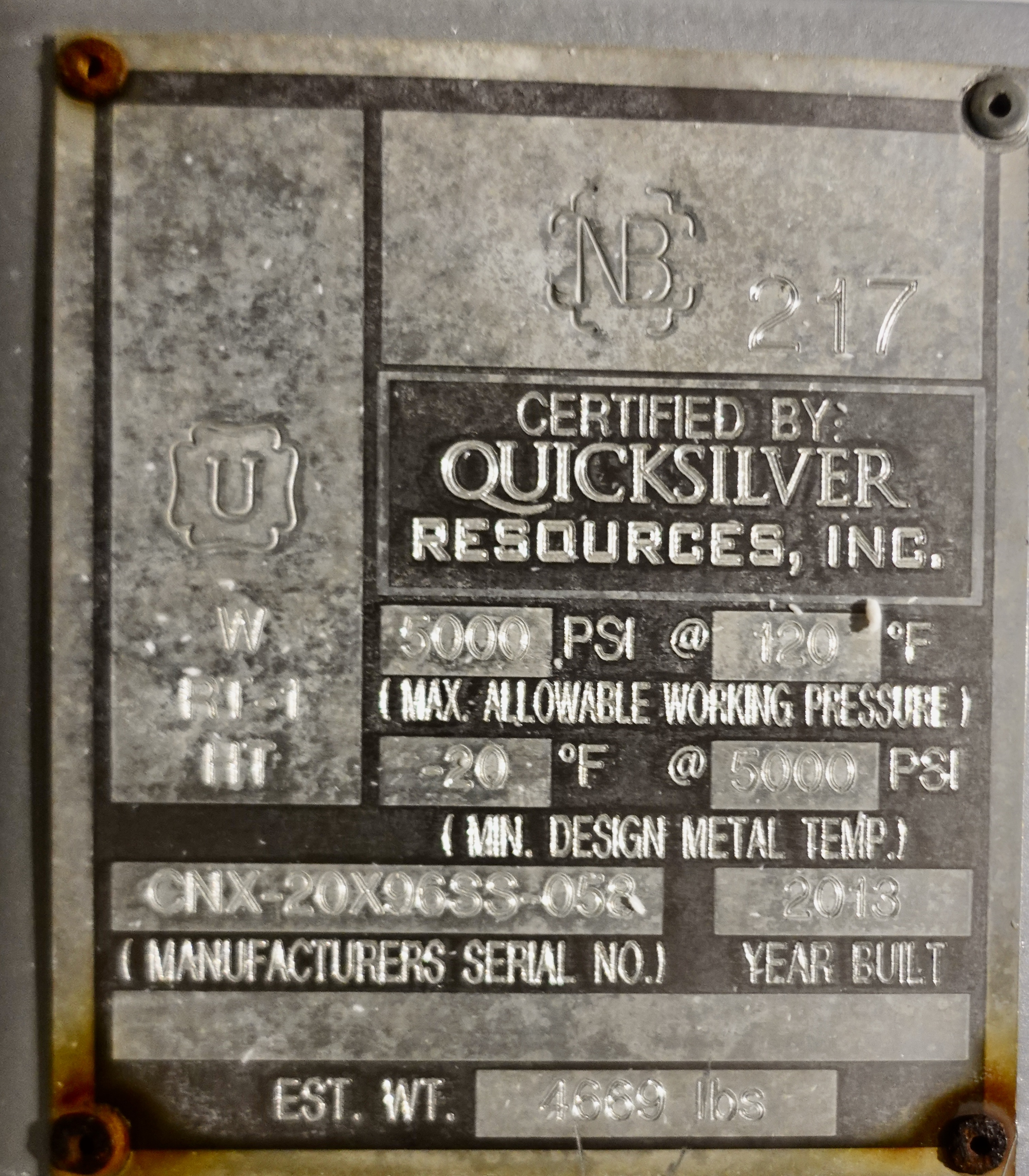 Refurbished Sand Trap, Gravity, 20"x8', 5000#