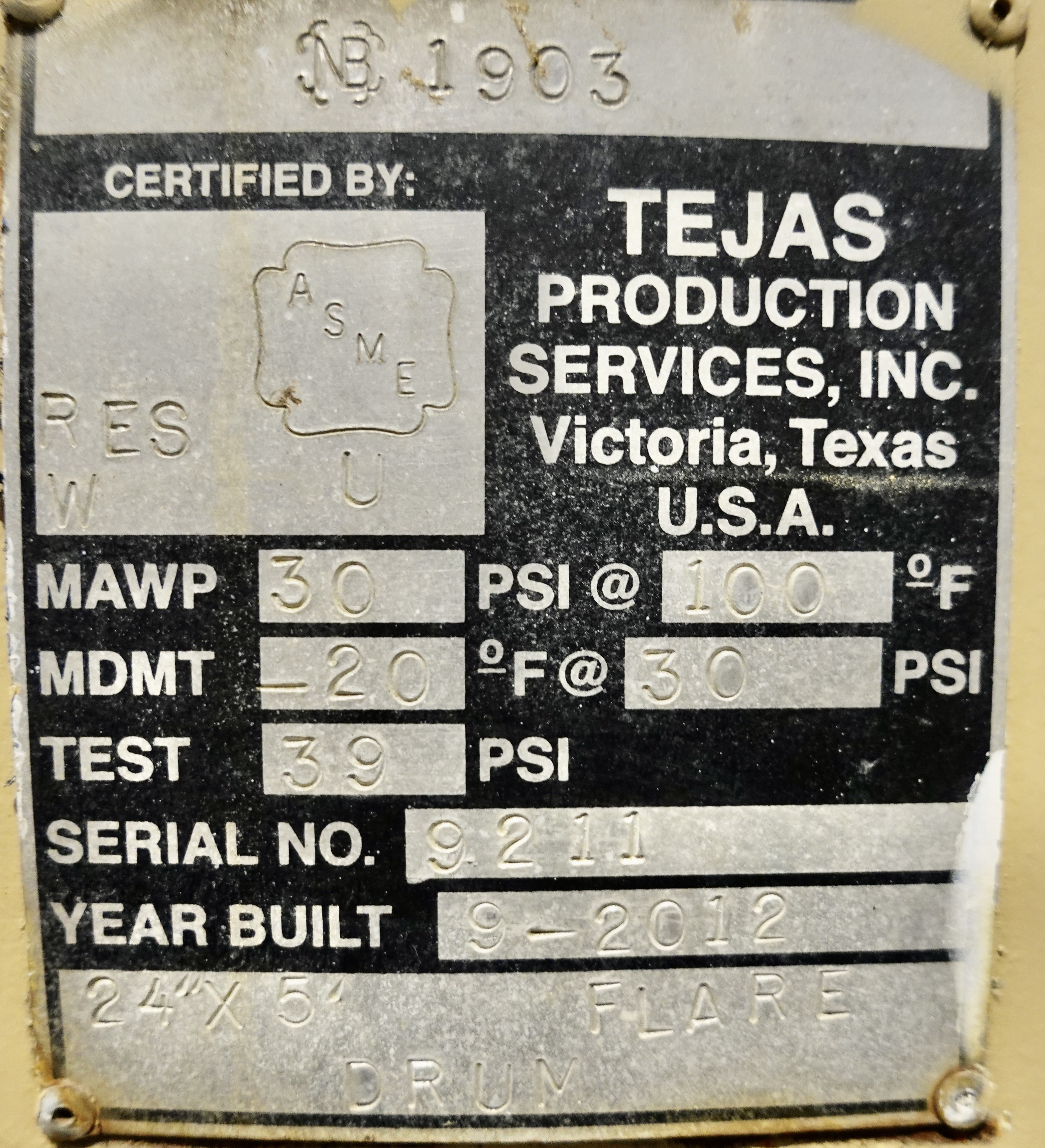 Used Flare Knockout, 24"x5', 30#