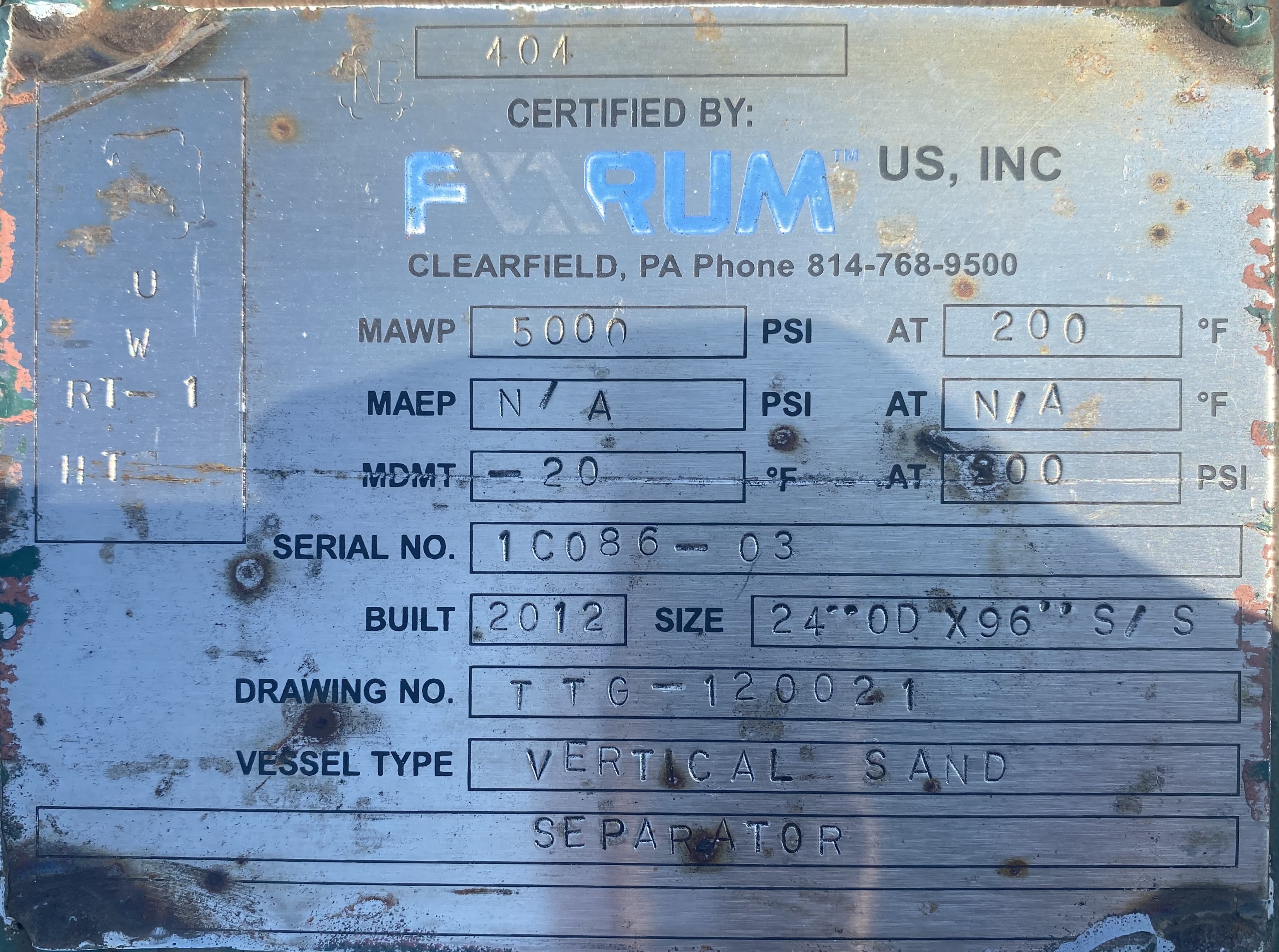 Used Sand Trap, Gravity, 24"x8', 5000#