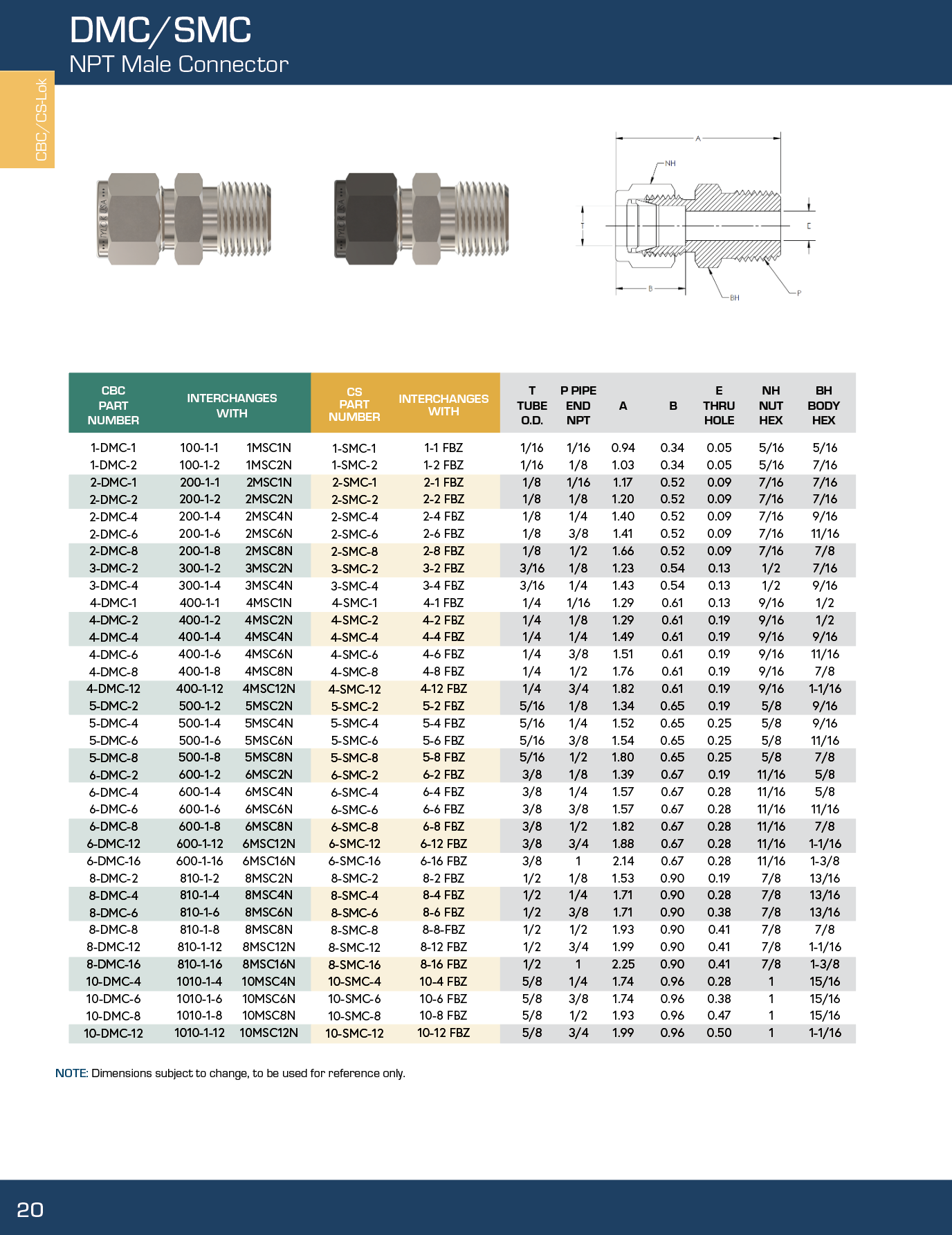 Fitting, Tube, Stainless Steel, Male, 1/2"x3/8", Tubing x MNPT