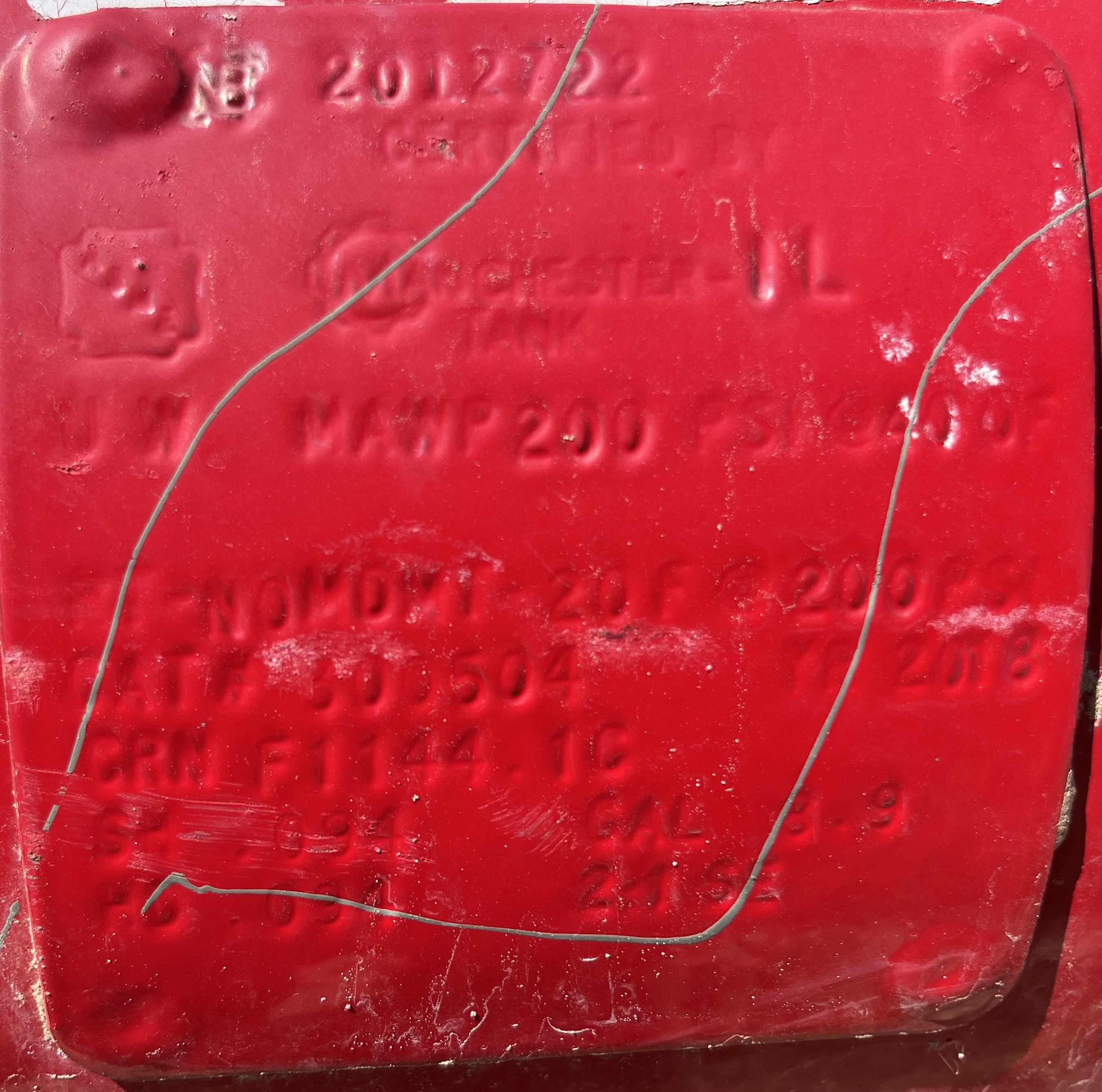 Used Blowcase, Horizontal, 8.9 gal, 200#