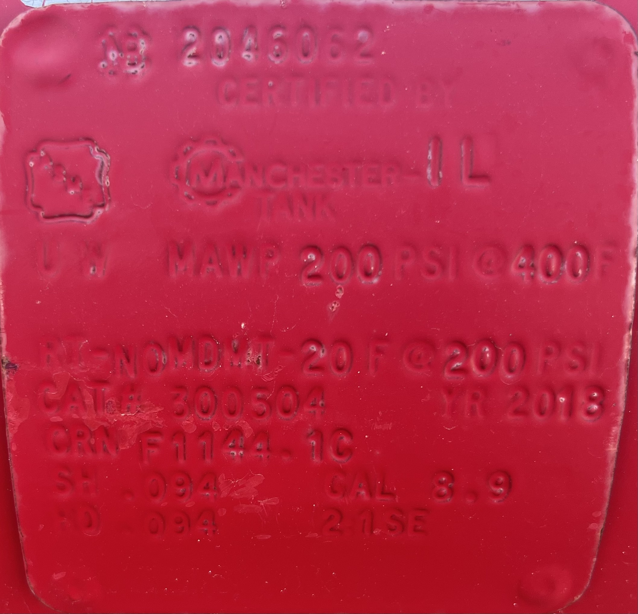 Used Blowcase, Horizontal, 8.9 gal, 200#