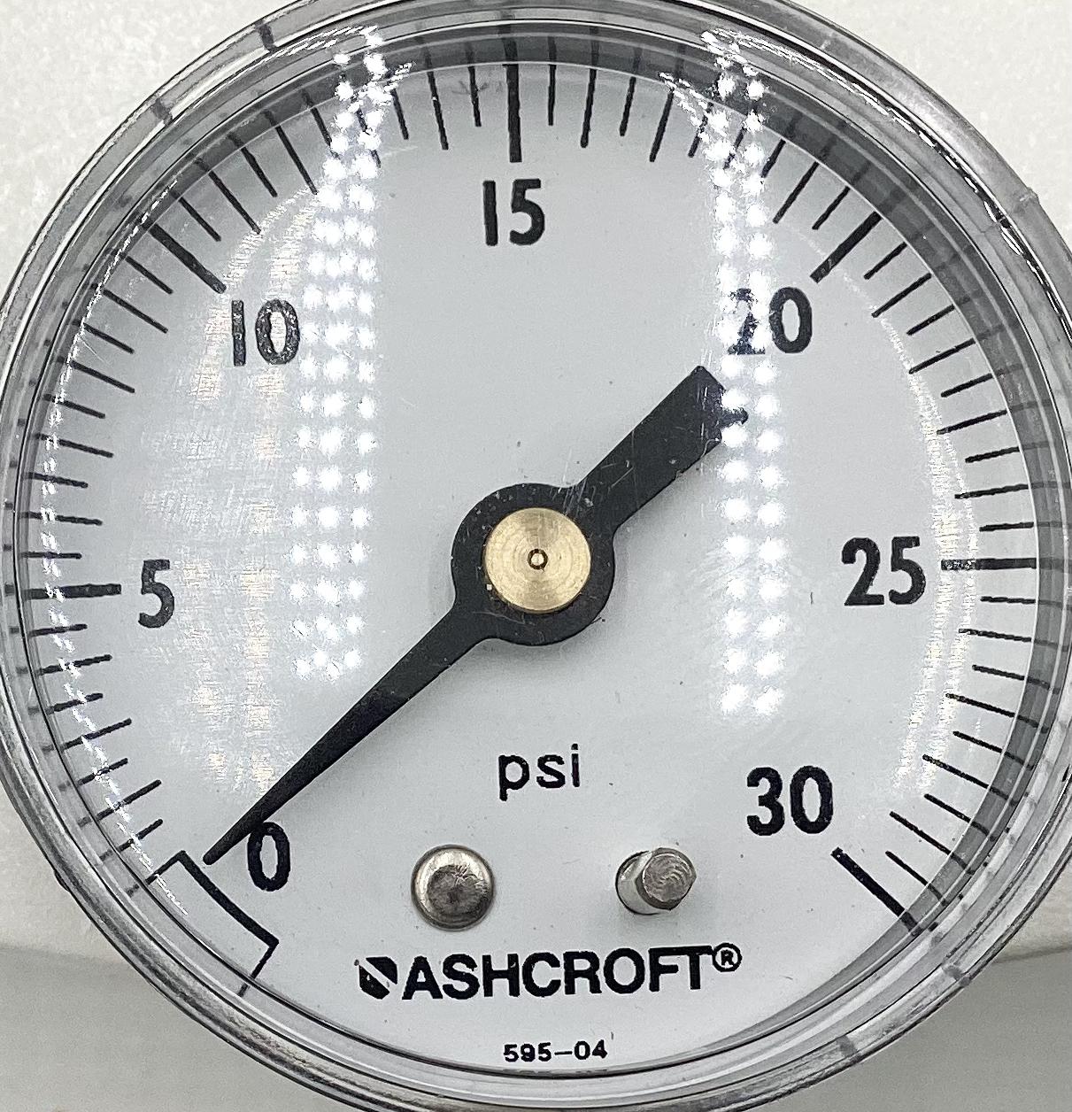 Gauge, Pressure, Dry, 1/4"x2-1/2", 0-30#