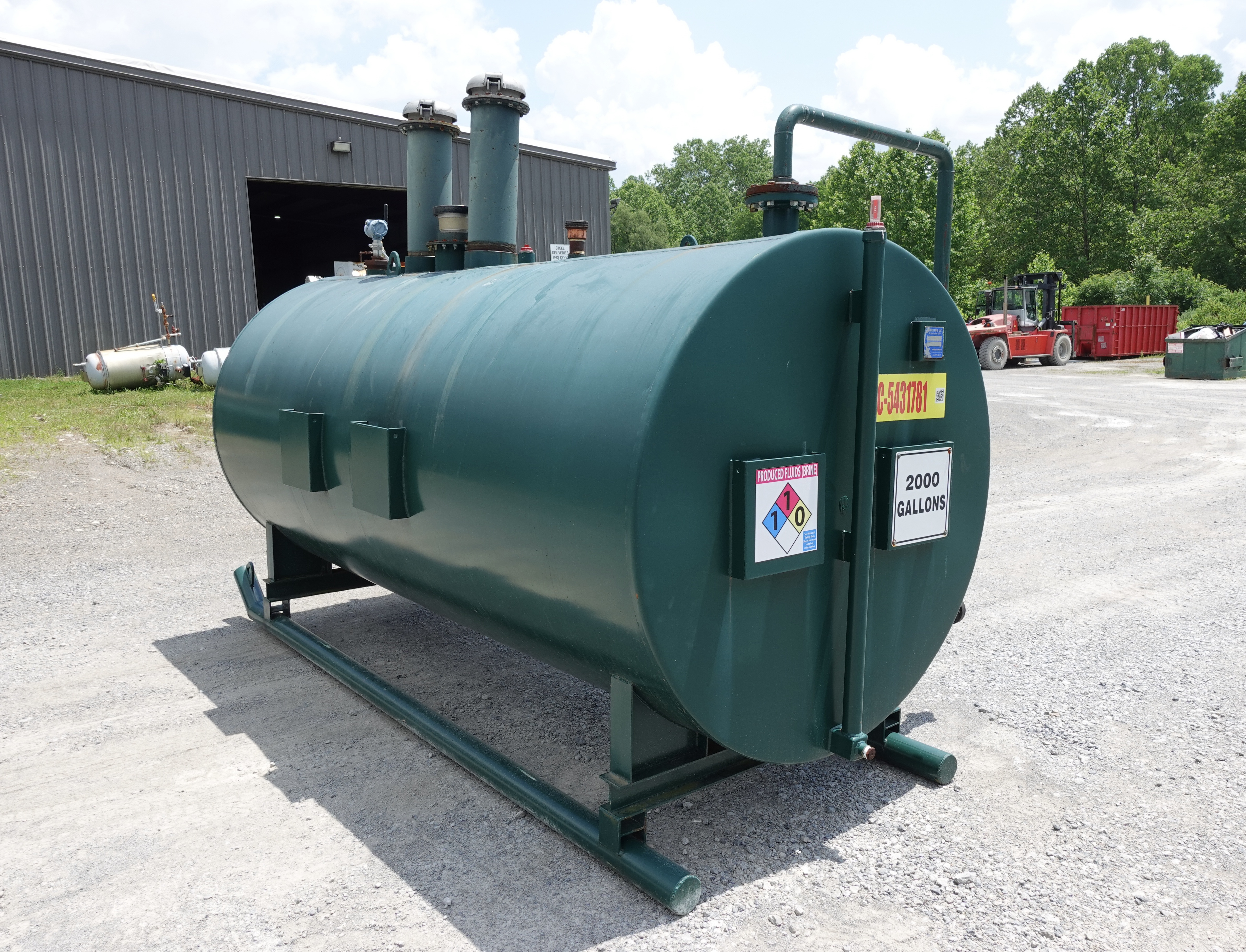 Used Storage Tank, 65"x12', 2000 gal