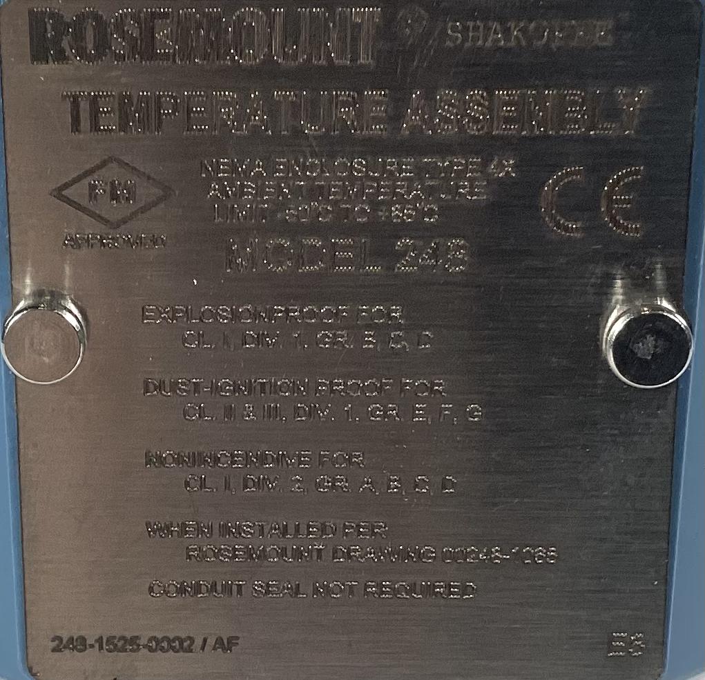 Temperature Assembly, Rosemount, 1/2" FNPT, Model 248