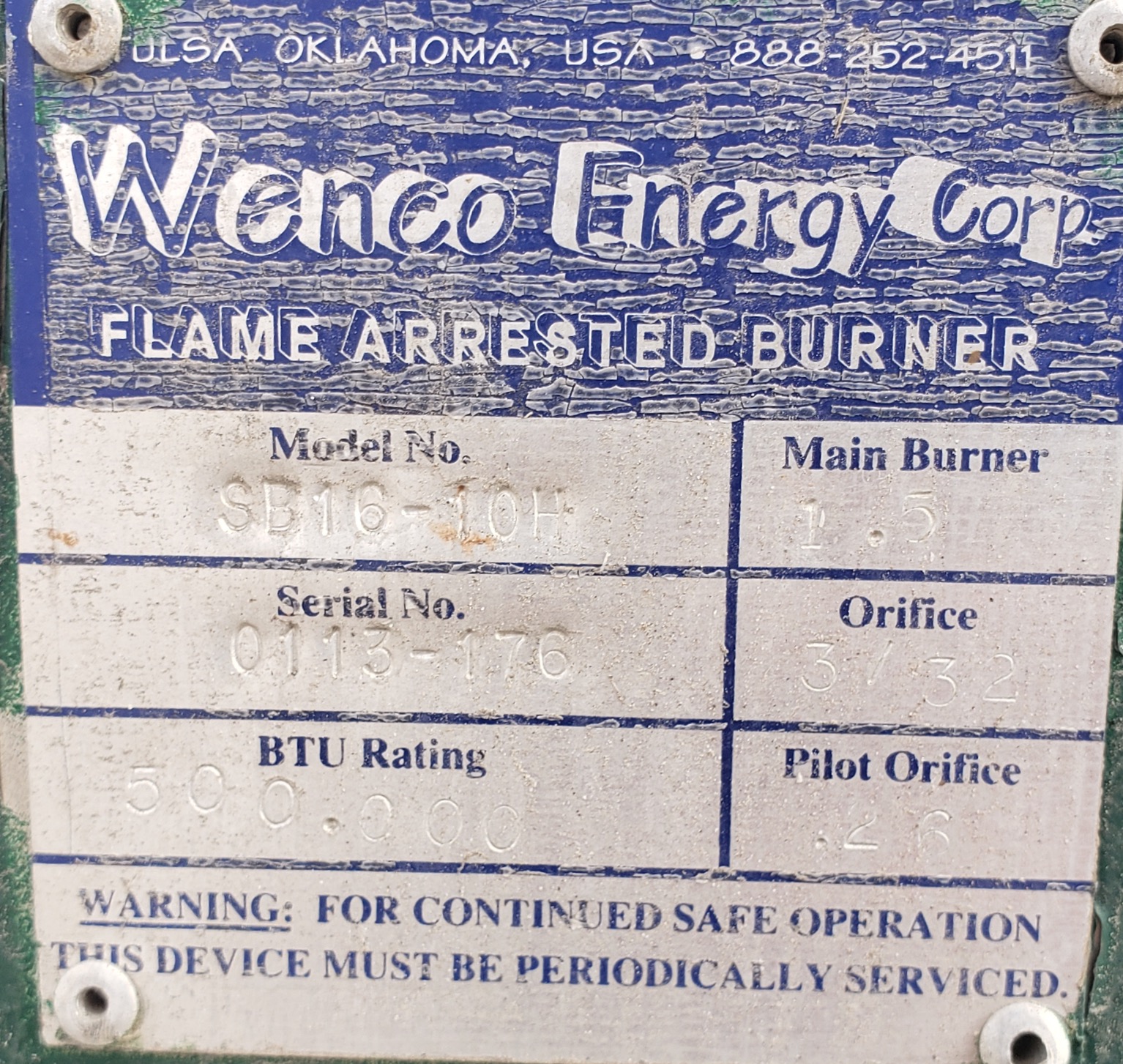 Used GPU, Single, 30"x8', 1000, 500 mbtu