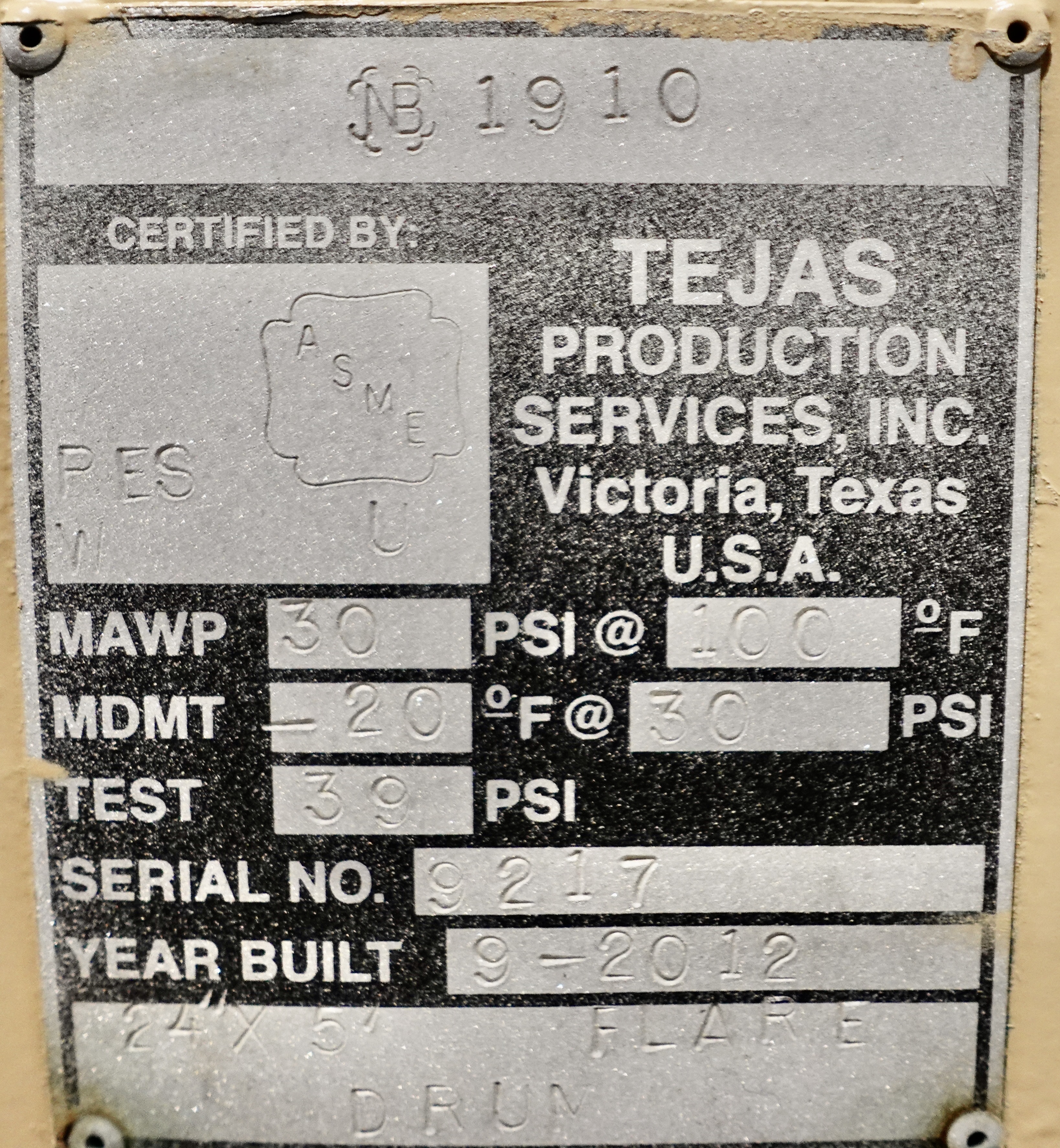 Used Flare Knockout, 24"x5', 30#