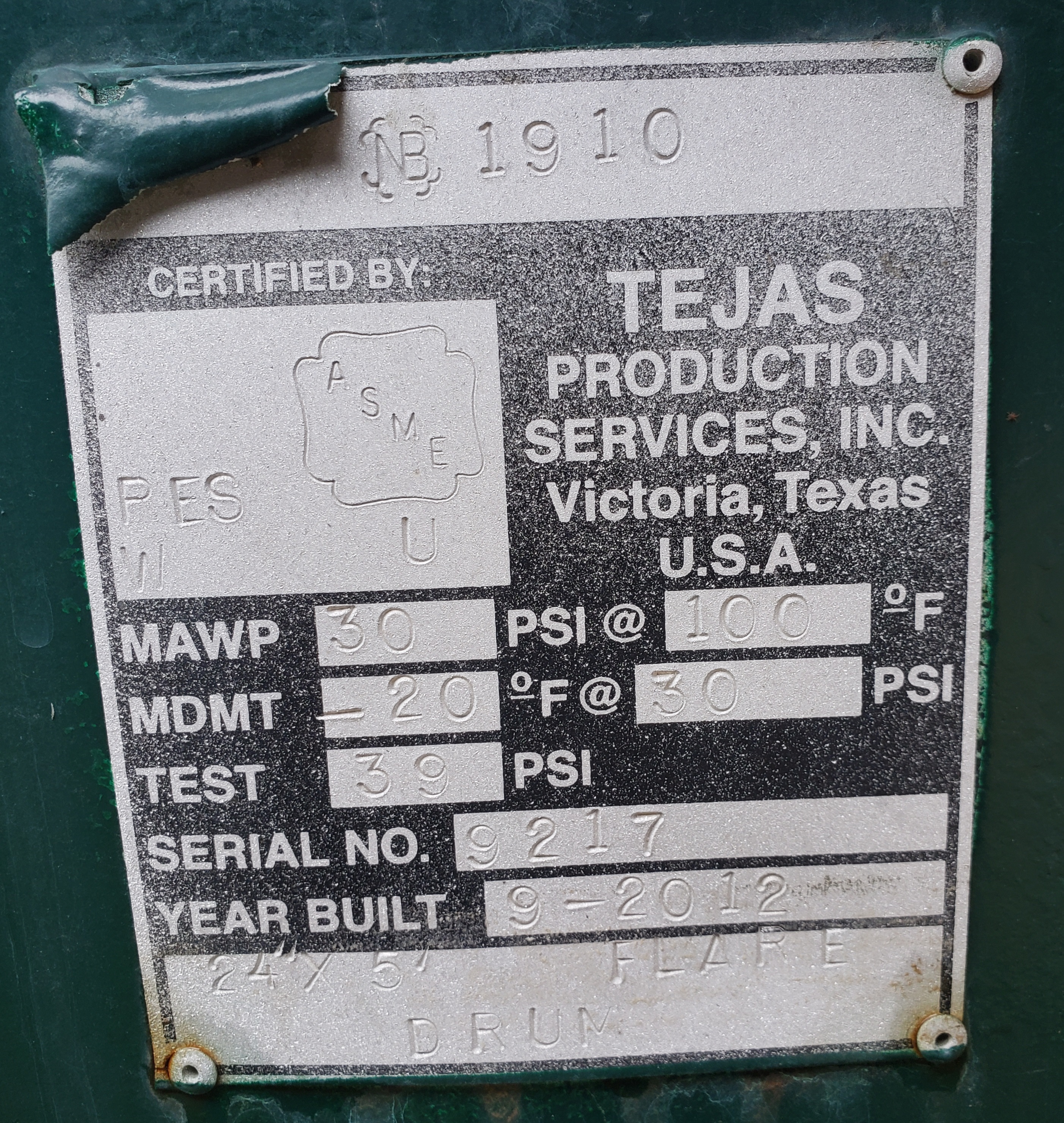 Used Flare Knockout, 24"x5', 30#