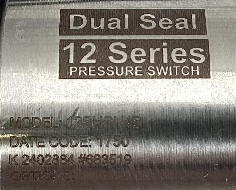 Switch, Pressure, 1/4", 15-55#