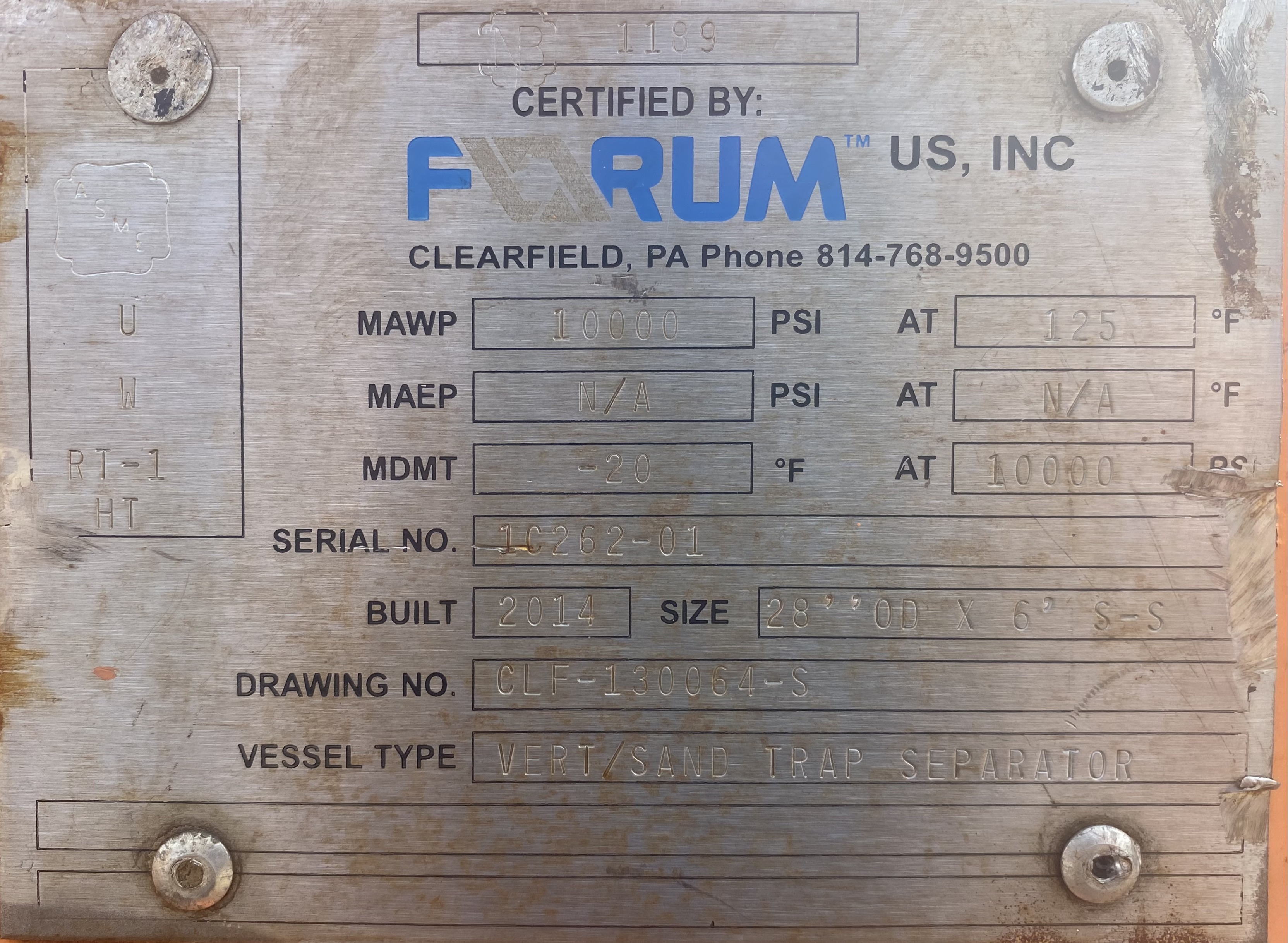 Used Sand Trap, Gravity, 28"x6', 10000#