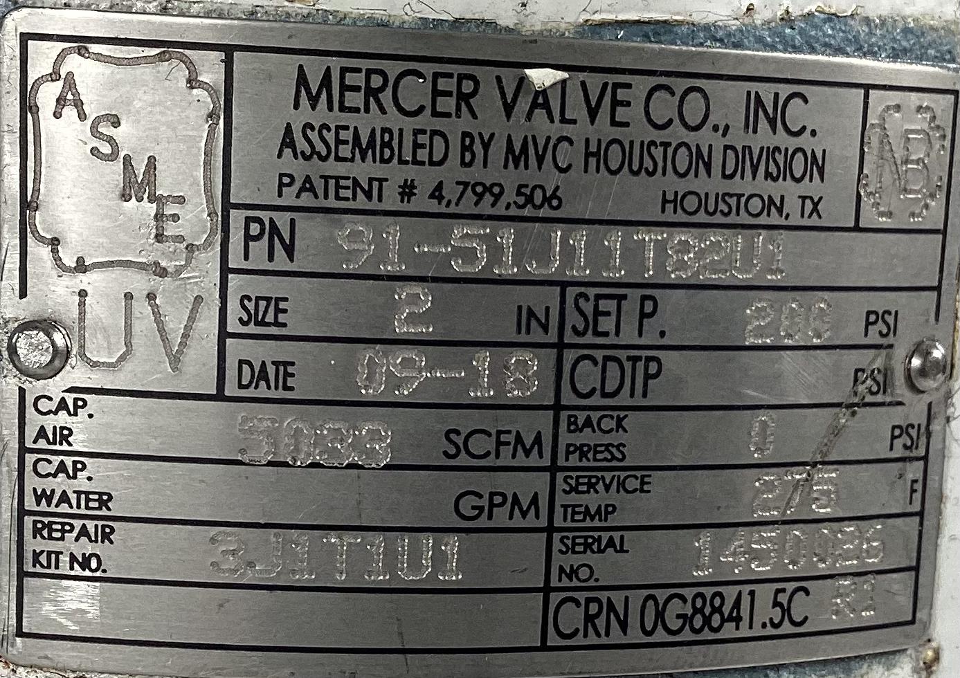 Used PRV, 2"x2", 200#