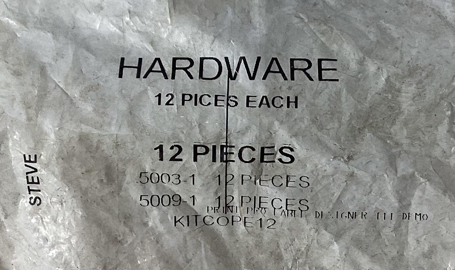 Splice Plate Nuts & Bolts, 1/4", 12pcs/pk