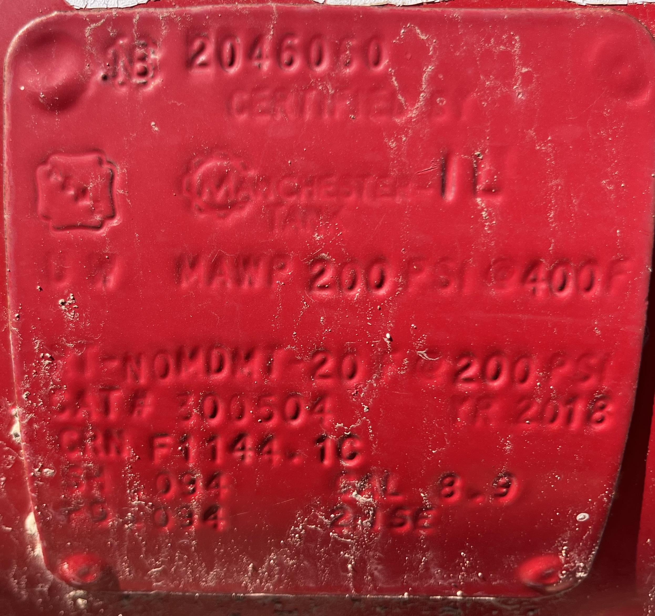 Used Blowcase, Horizontal, 8.9 gal, 200#