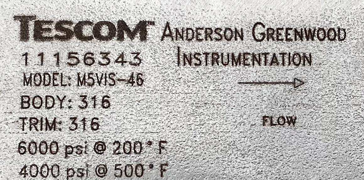 Valve, Needle, MxF, 1/2", 6000#