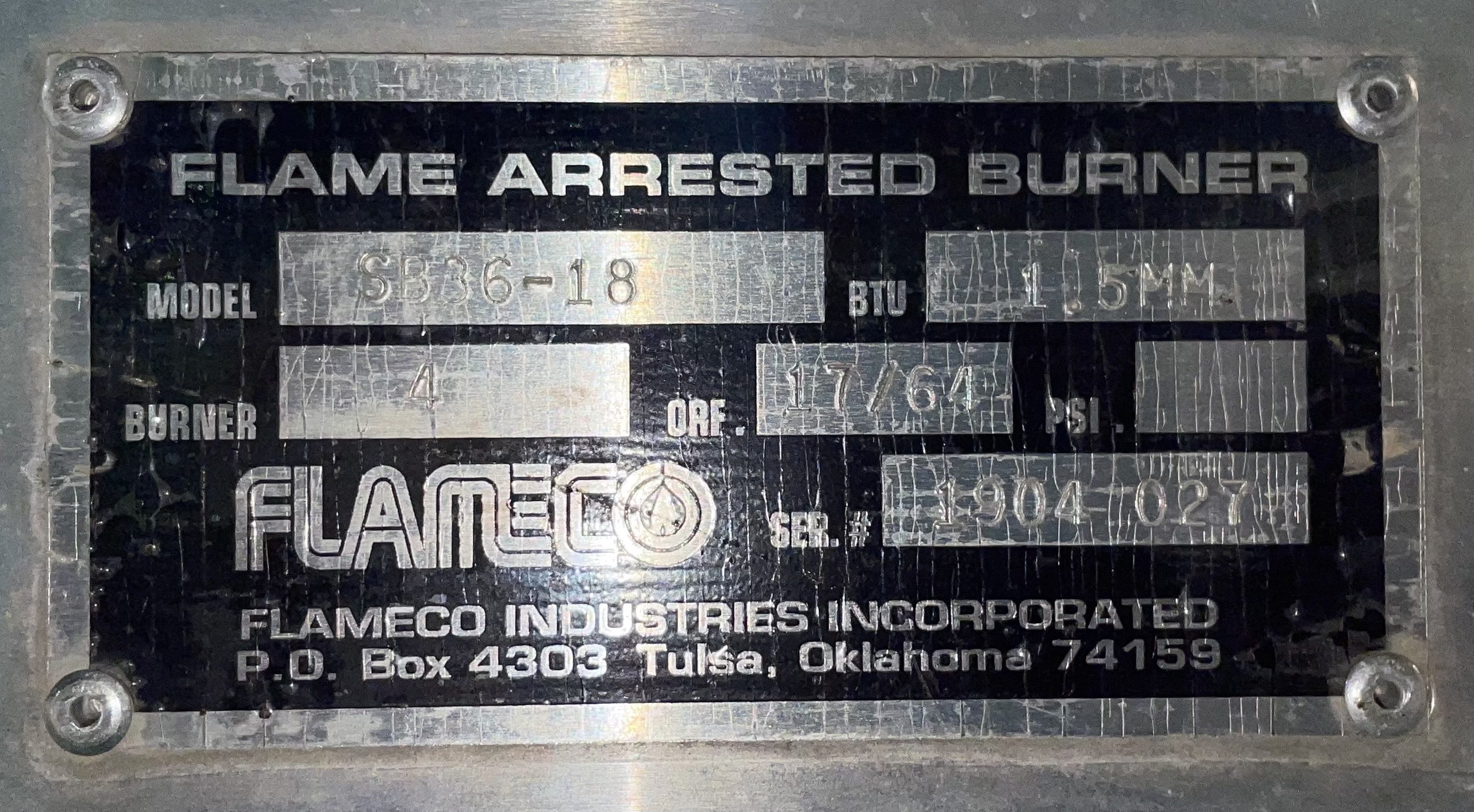 Dehy, Regen, 1.5 MMBTU