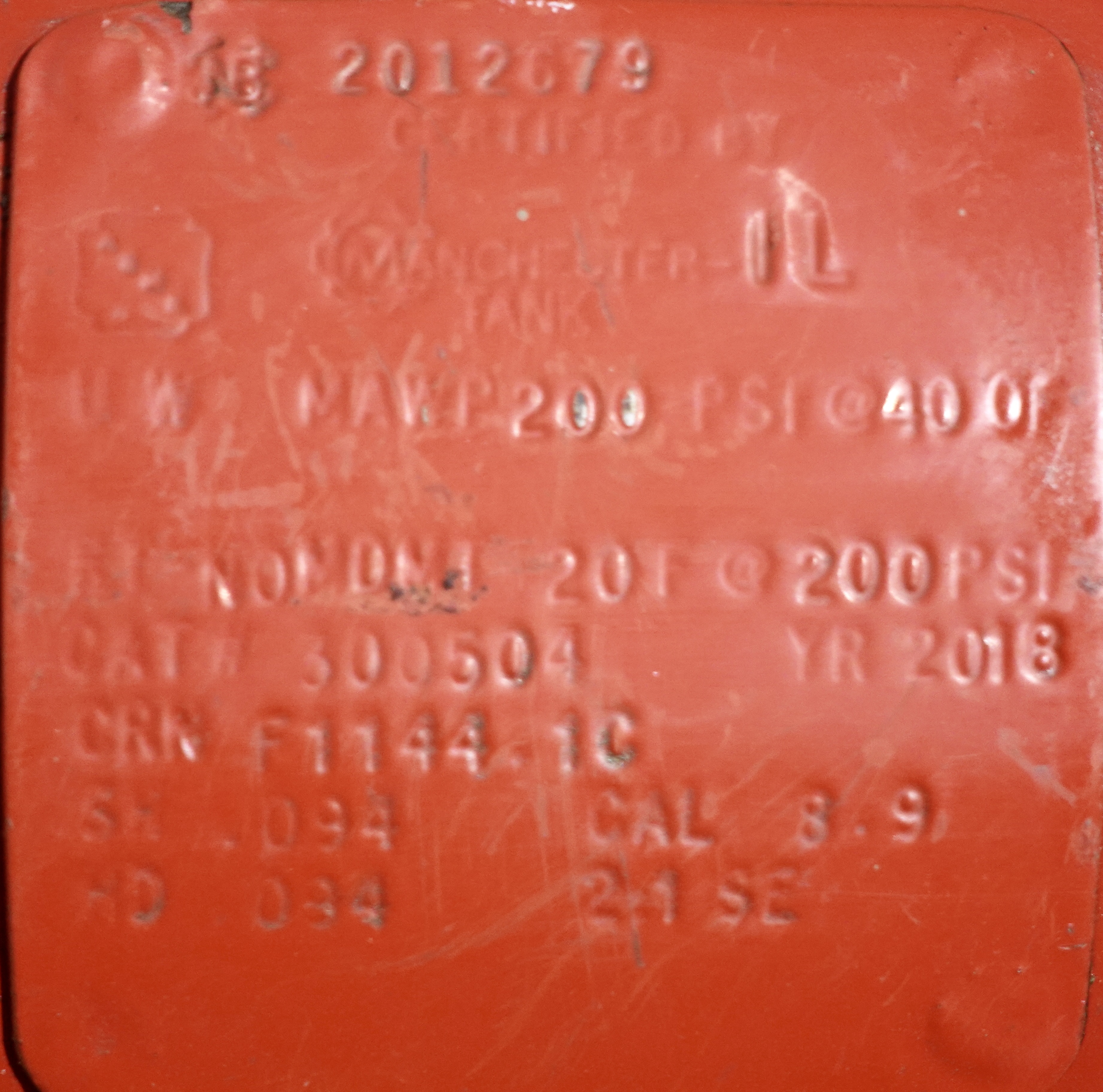 Used Blowcase, Horizontal, 8.9 gal, 200#