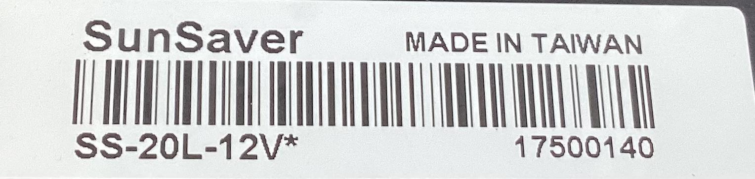Controller, Solar, SunSaver-20L, 12v