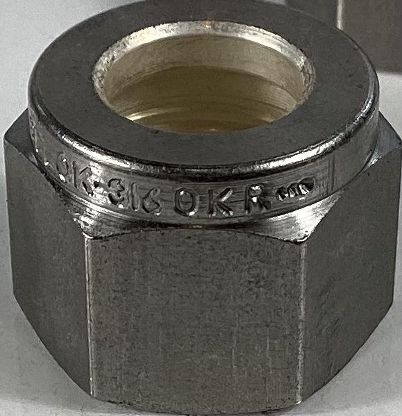 Nut, 3/8", Stainless, Swagelok